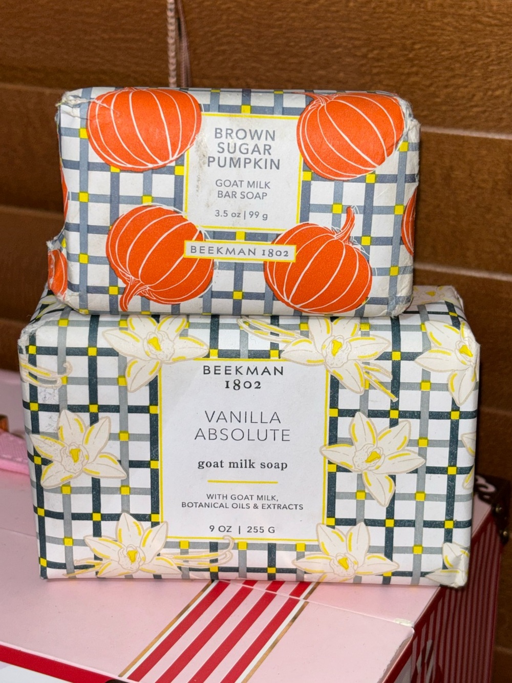 Beekman 1802 Goat Milk Bar Soap Set - Brown Sugar Pumpkin & Vanilla Absolute